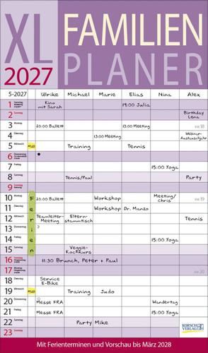 Familienplaner 2027 - xl,