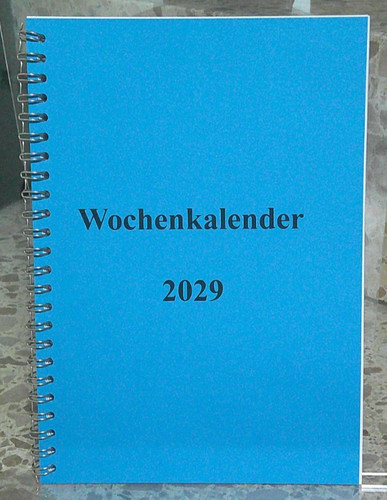 Wochenkalender blau 2029 - wochenkalender, a5