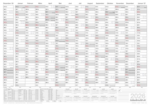 Grosser premium wandkalender - grosser,
