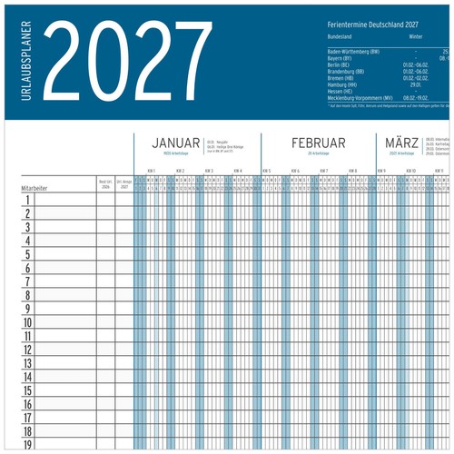 Xxl urlaubsplaner 2027 - xxl, großer