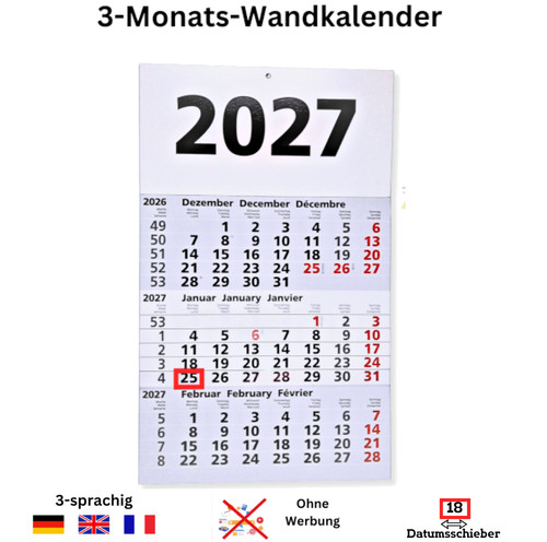 Kalender 2027 wandkalender - kalender,