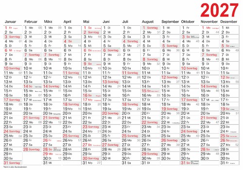 Wandkalender wandplaner 2027 - wandkalender,