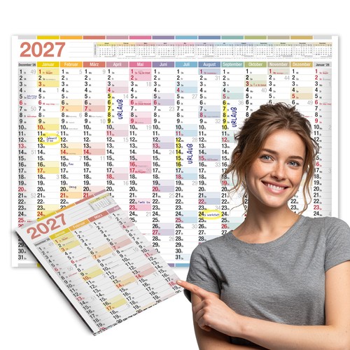 Wandkalender 2027 color - wandkalender,