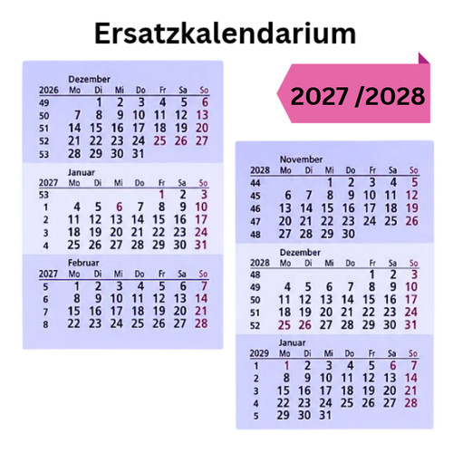 Kalender blätter 2027 2028 - kalender,