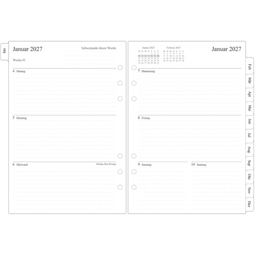 Kalender einlage 2027 - einlage,
