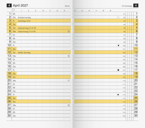2027 rido idé ersatzkalender - idé,