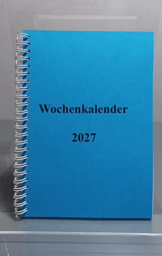 Wochenkalender blau 2027 - blau, a5