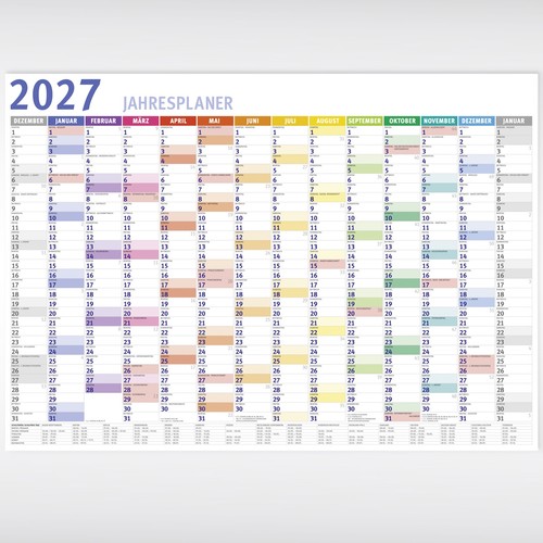 Wandkalender 2027 din a3 - wandkalender,
