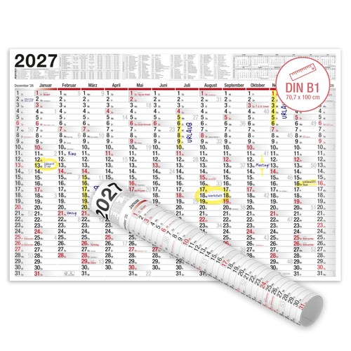Wandkalender 2027 xxl - 2027, b1