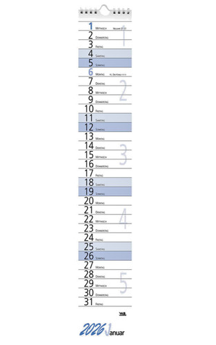 Streifenkalender 2026 60cm x - "2026",